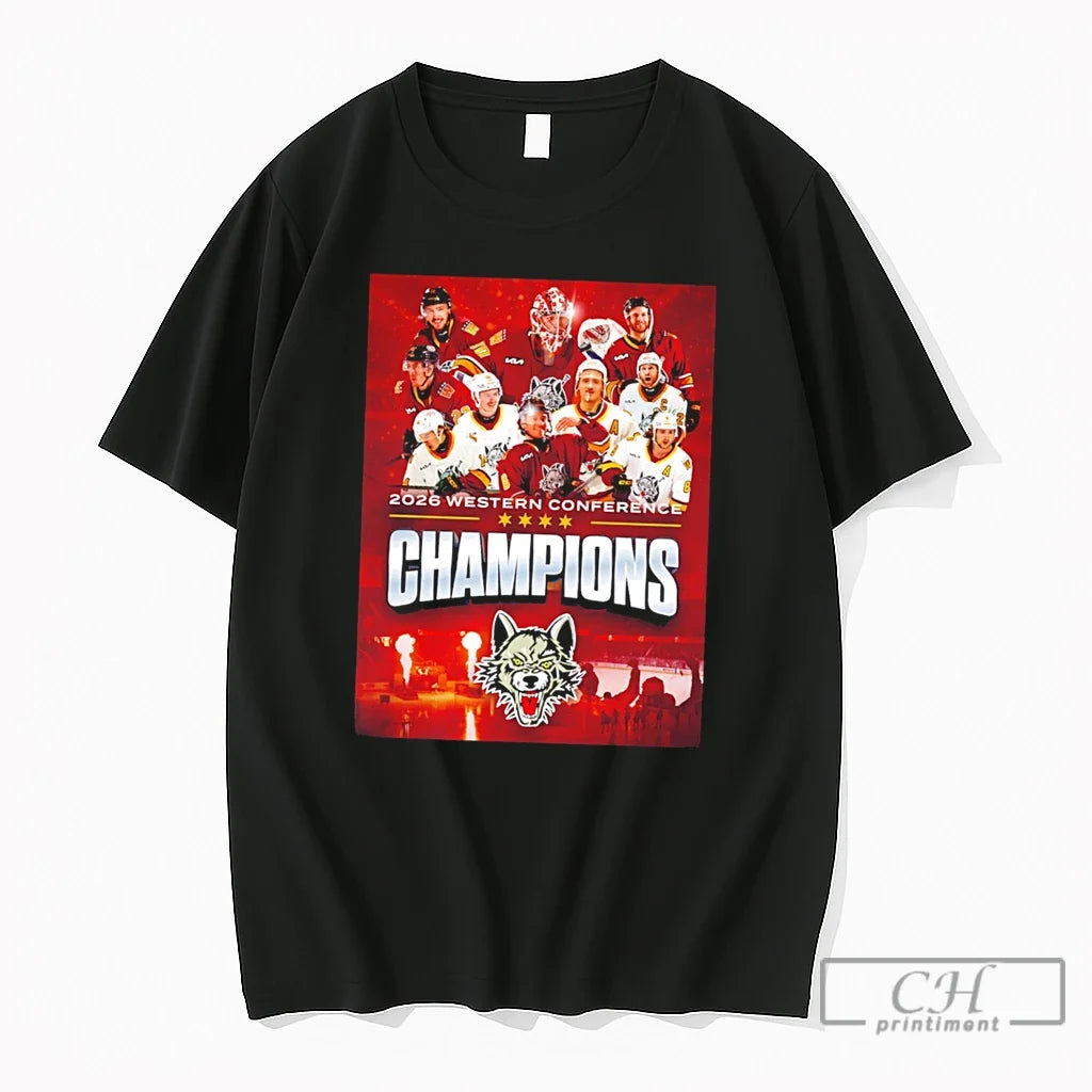 Premium Chicago Wolves 2026 Western Conference Champions Finals Tee Unisex , , , Long Sleeve Tee