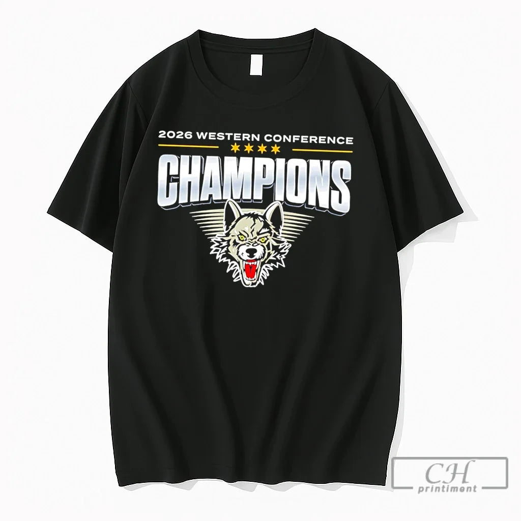 Premium Chicago Wolves 2026 Western Conference Champions Tee Unisex , , , Long Sleeve Tee