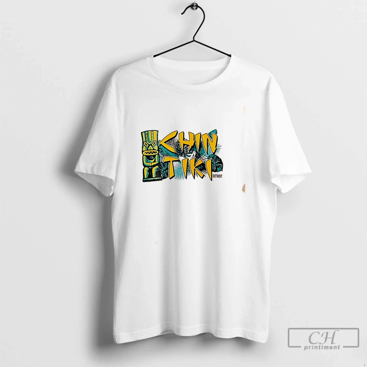Premium Chin Tiki Detroit Retro Tee Unisex , , , Long Sleeve Tee