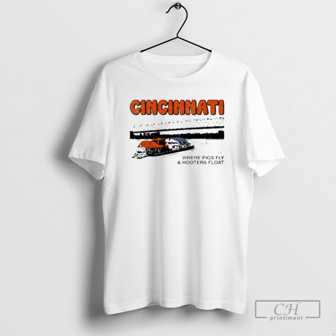 Premium Cincinnati Where Pigs Fly And Hooters Float Shirt Sweater