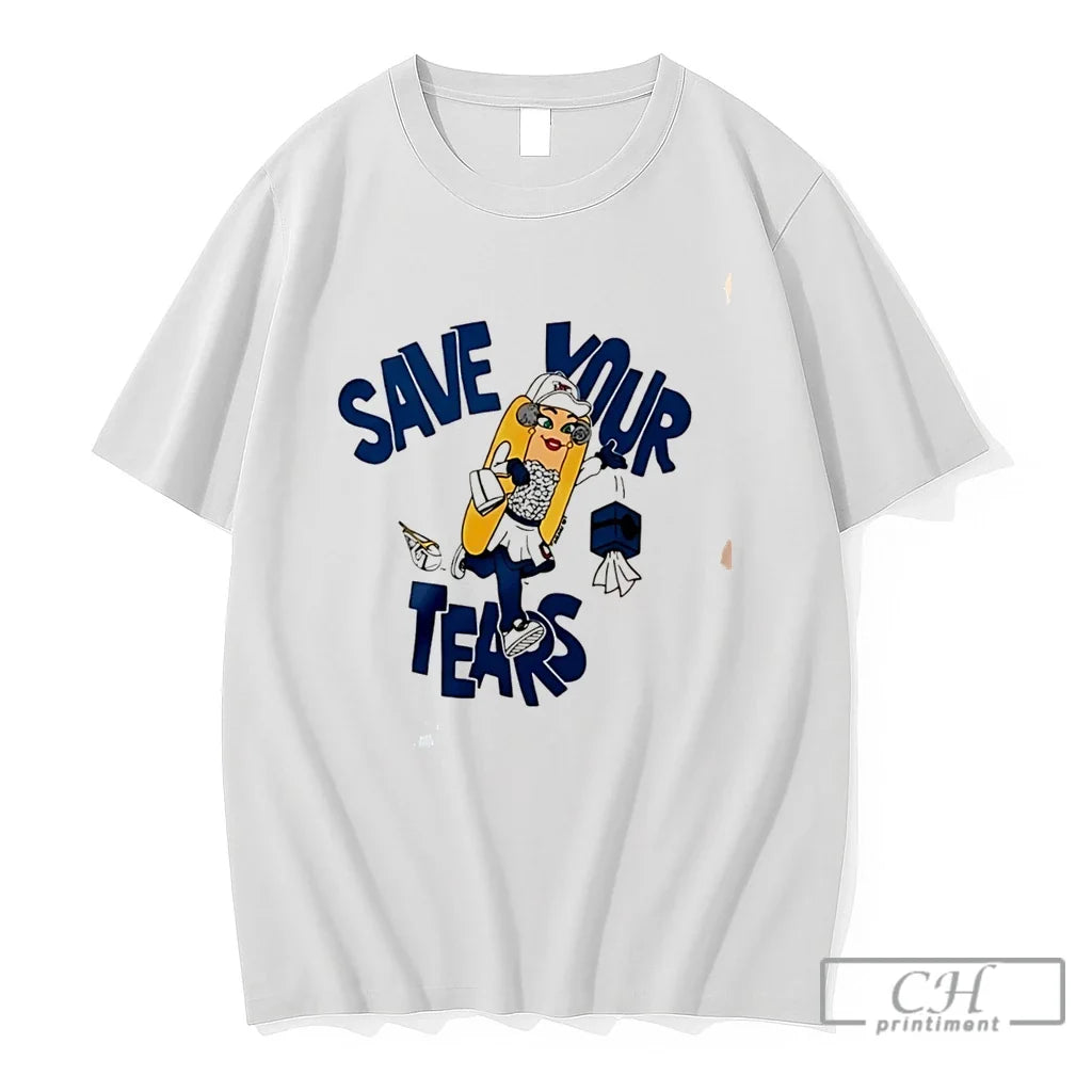 Premium Cleveland Guardians Save Your Tears Hot Dog Tee Unisex , , , Long Sleeve Tee