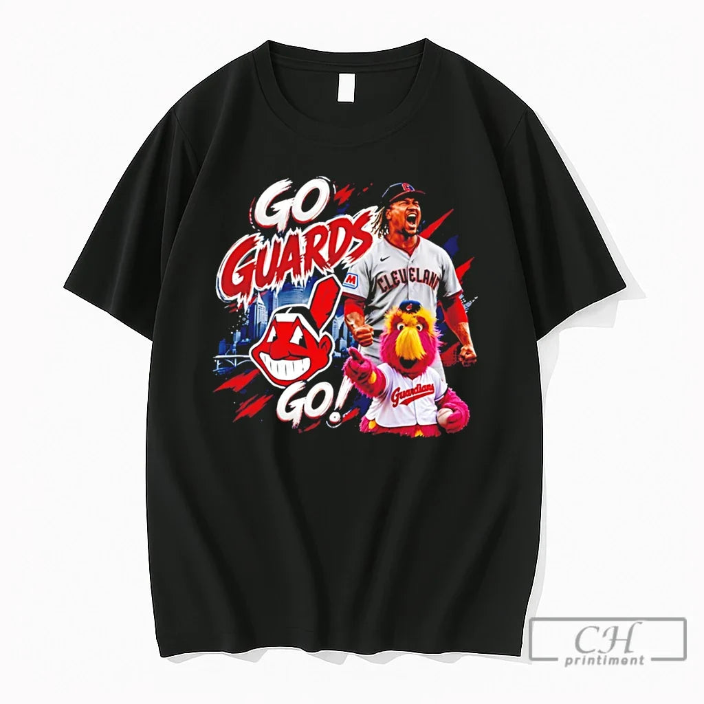 Premium Cleveland Indians Go Guards Mascot Graphic Tee Unisex , , , Long Sleeve Tee