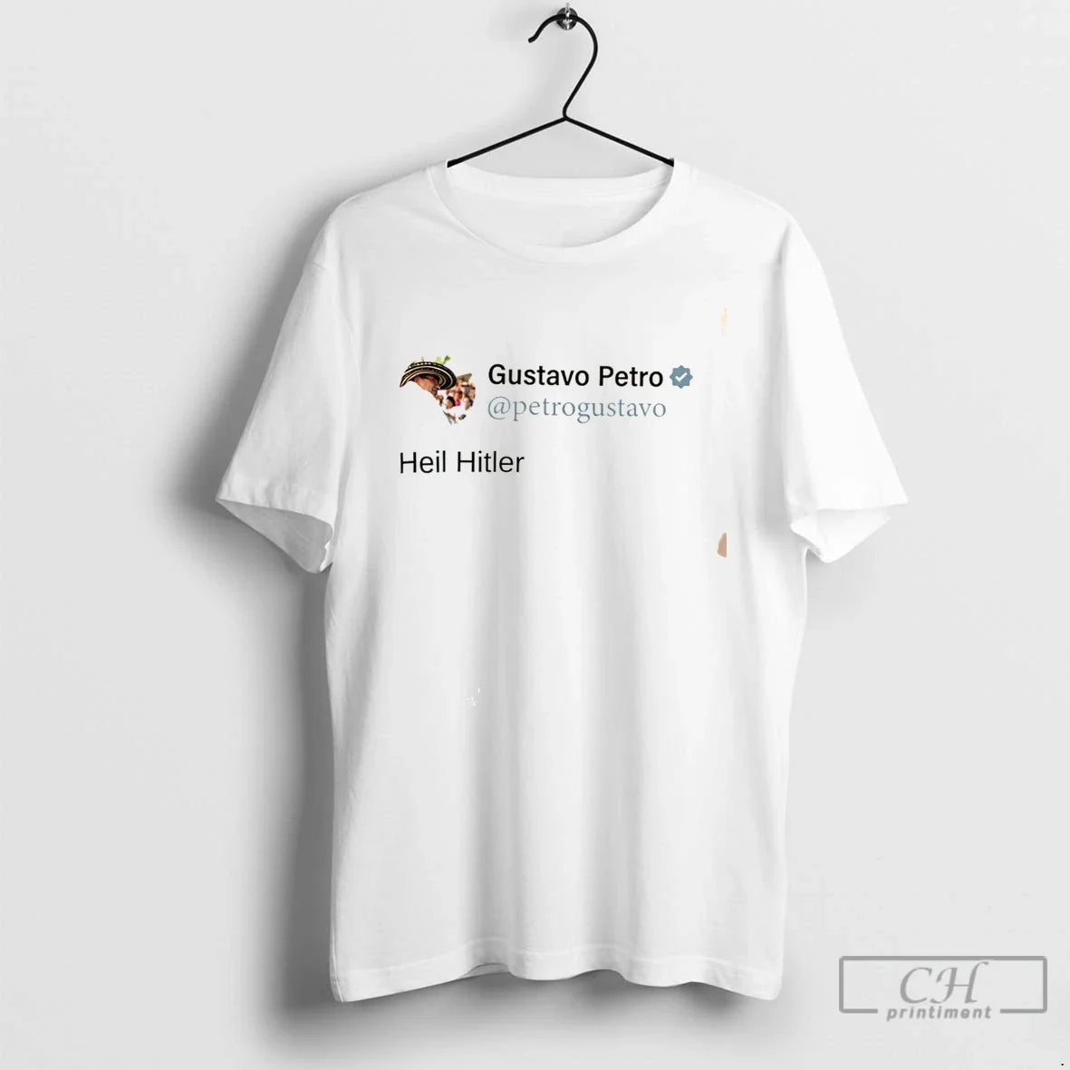 Premium Colombian President Gustavo Petro Heil Hitler In X Post Tee Unisex , , , Long Sleeve Tee