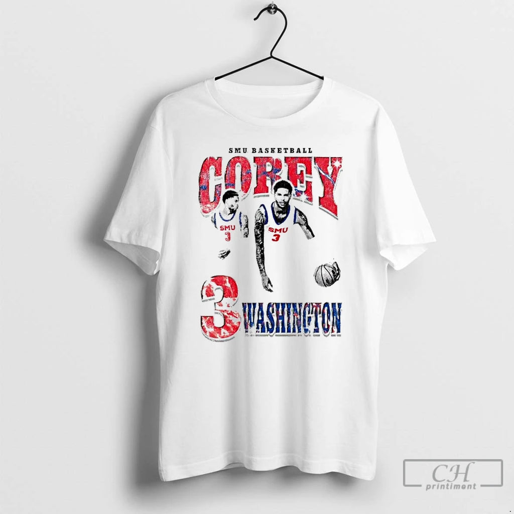 Premium Corey Washington 90s Graphic Smu Mustangs