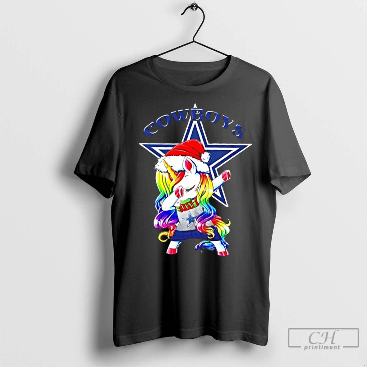 Premium Dallas Cowboys X Unicorn Santa Hat Dabbing Merry Christmas