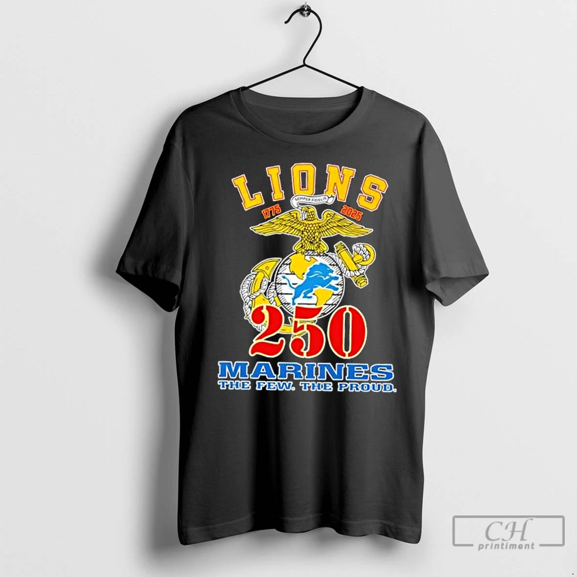Premium Detroit Lions 250 Marines 1775 2025 The Pew The Proud