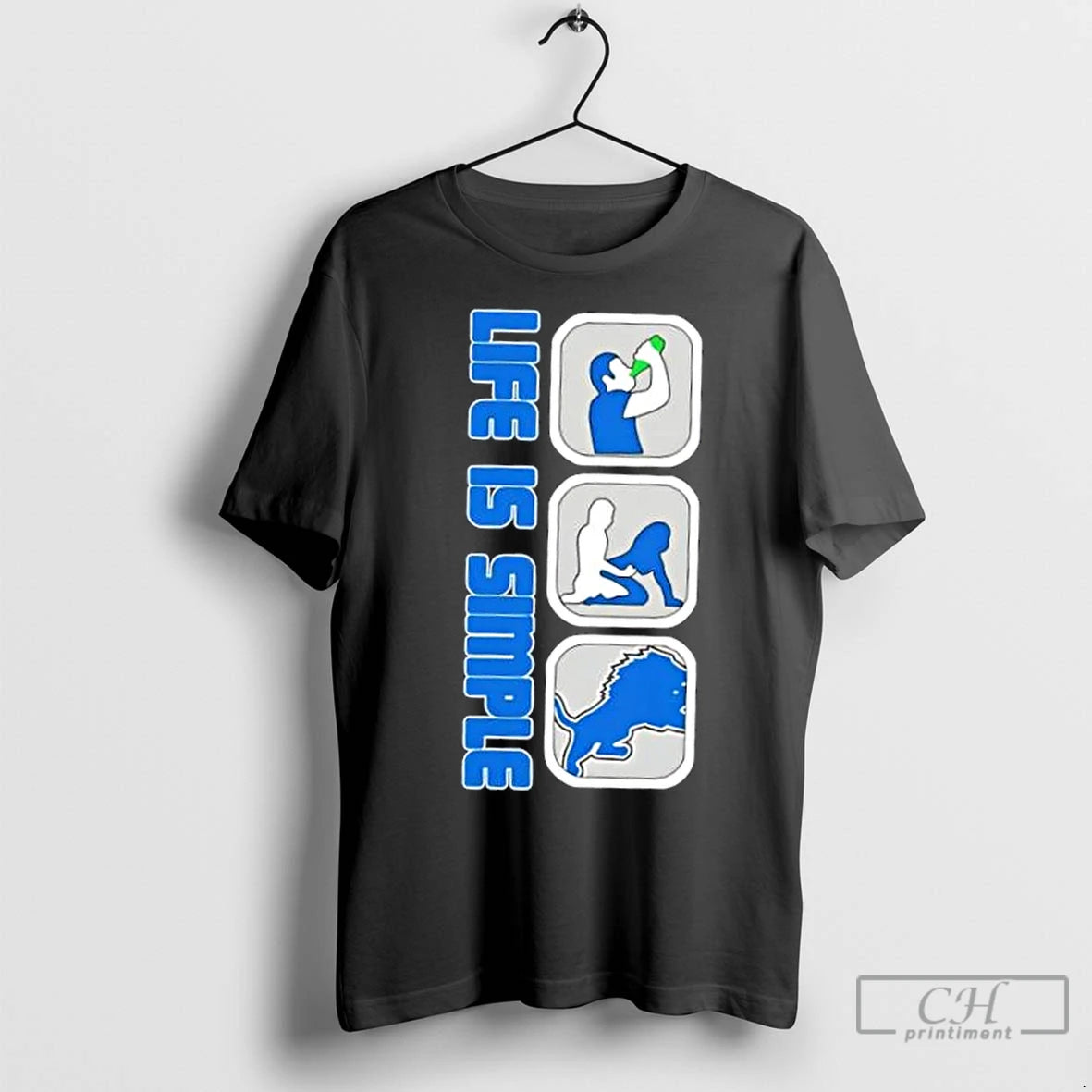 Premium Detroit Lions Football Life Is Simple