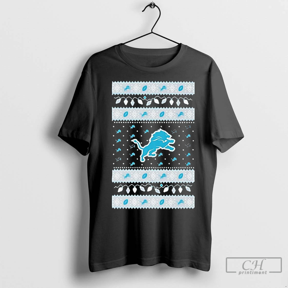 Premium Detroit Lions Ugly Christmas Light
