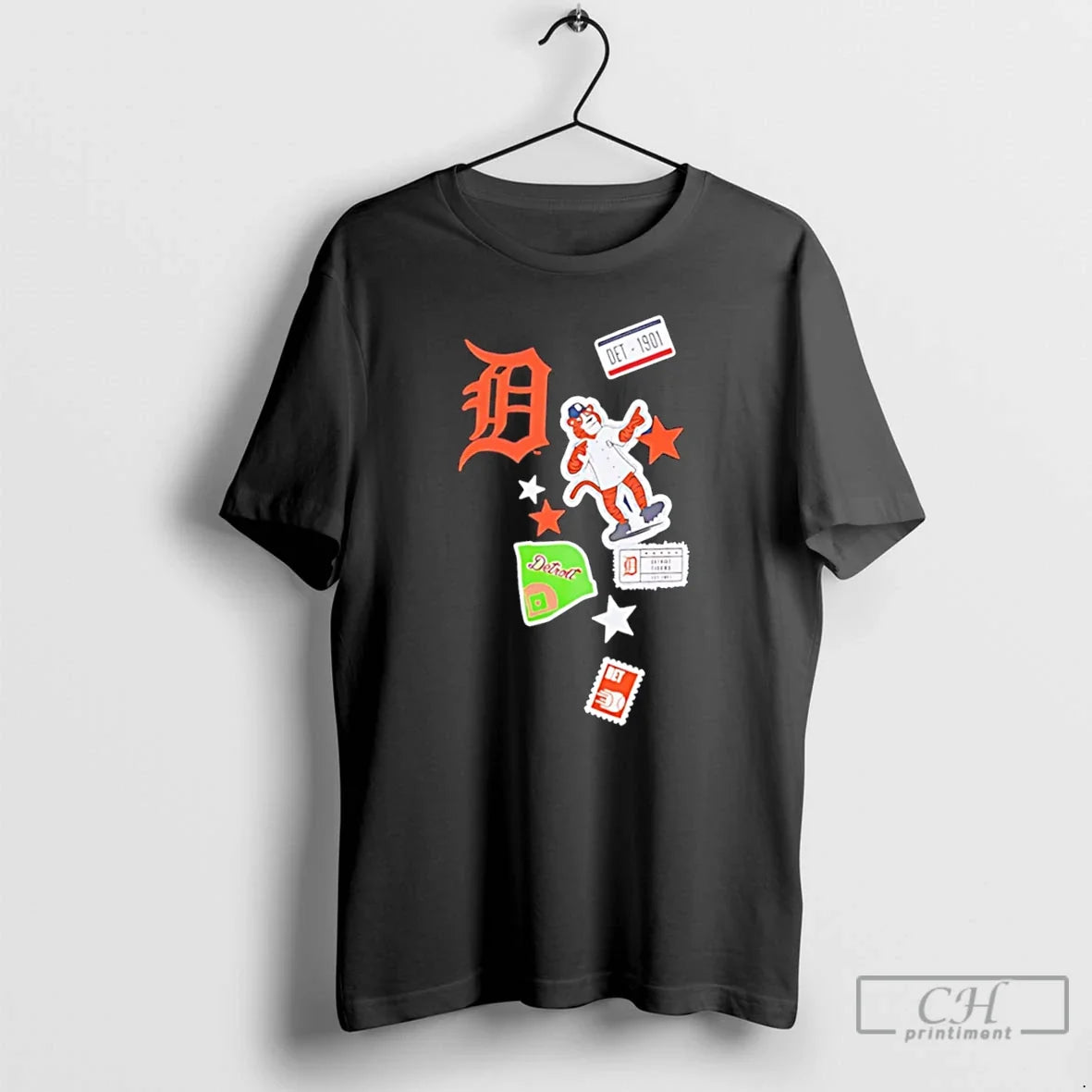 Premium Detroit Tigers City Patch 2026 Logo Tee Unisex , , , Long Sleeve Tee