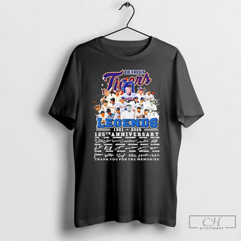 Premium Detroit Tigers Legends 1901 2026 125th Anniversary Signature