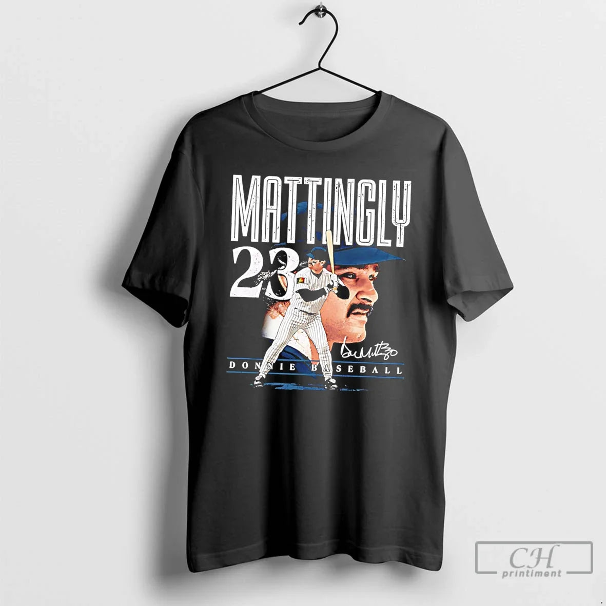 Premium Don Mattingly New York Yankees Dual Image Signature Tee Unisex , , , Long Sleeve Tee