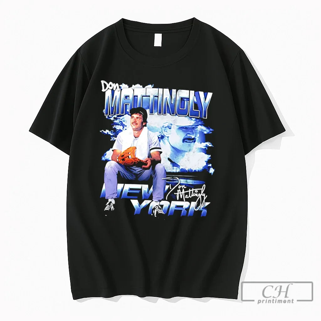 Premium Don Mattingly New York Yankees Grunge Signature Tee Unisex , , , Long Sleeve Tee