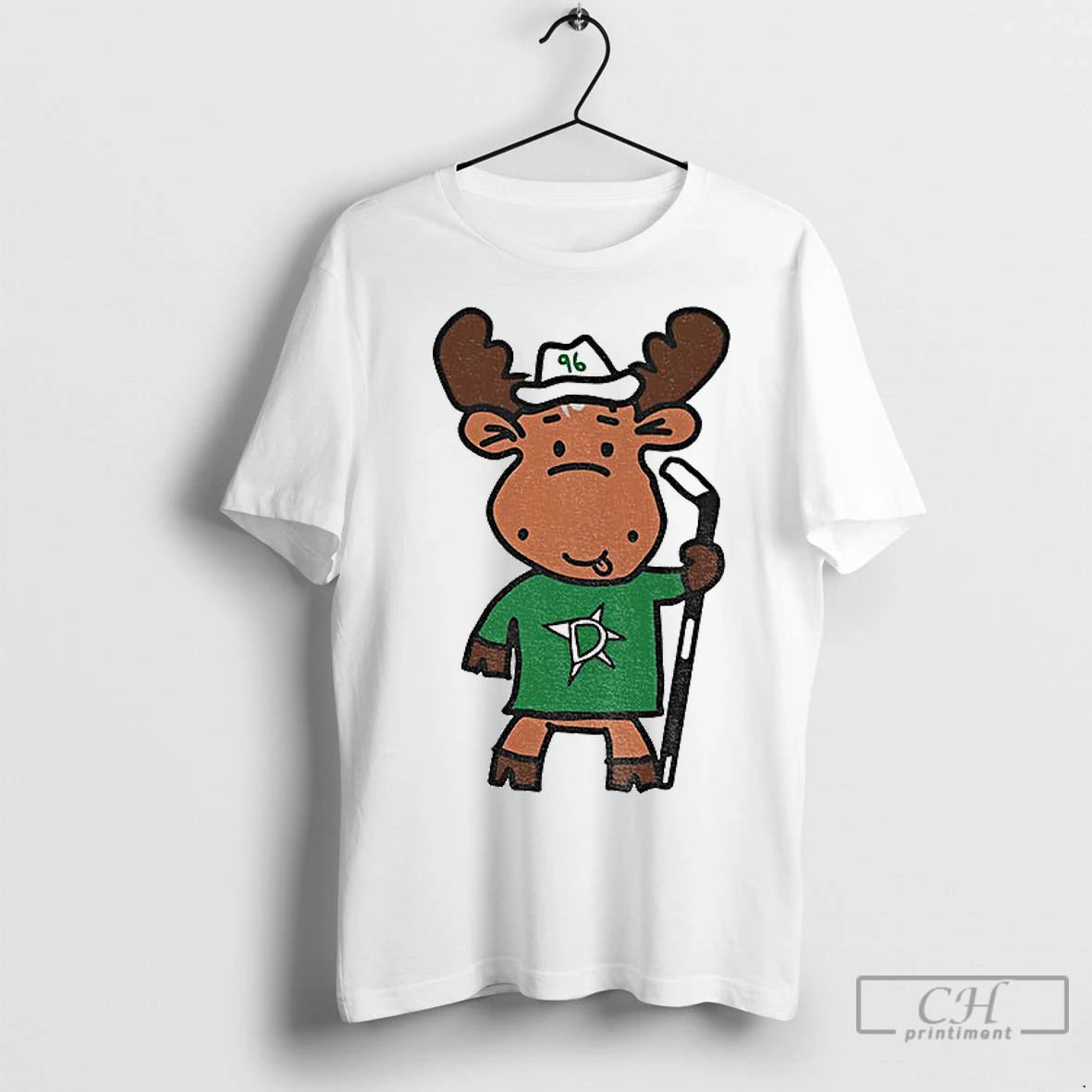 Premium Doodle Moose Dallas Stars Hockey Nhl Cartoon