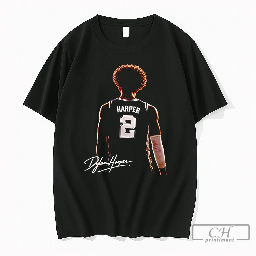 Premium Dylan Harper San Antonio Spurs Signature Autograph Edition Unisex , , , Long Sleeve Tee