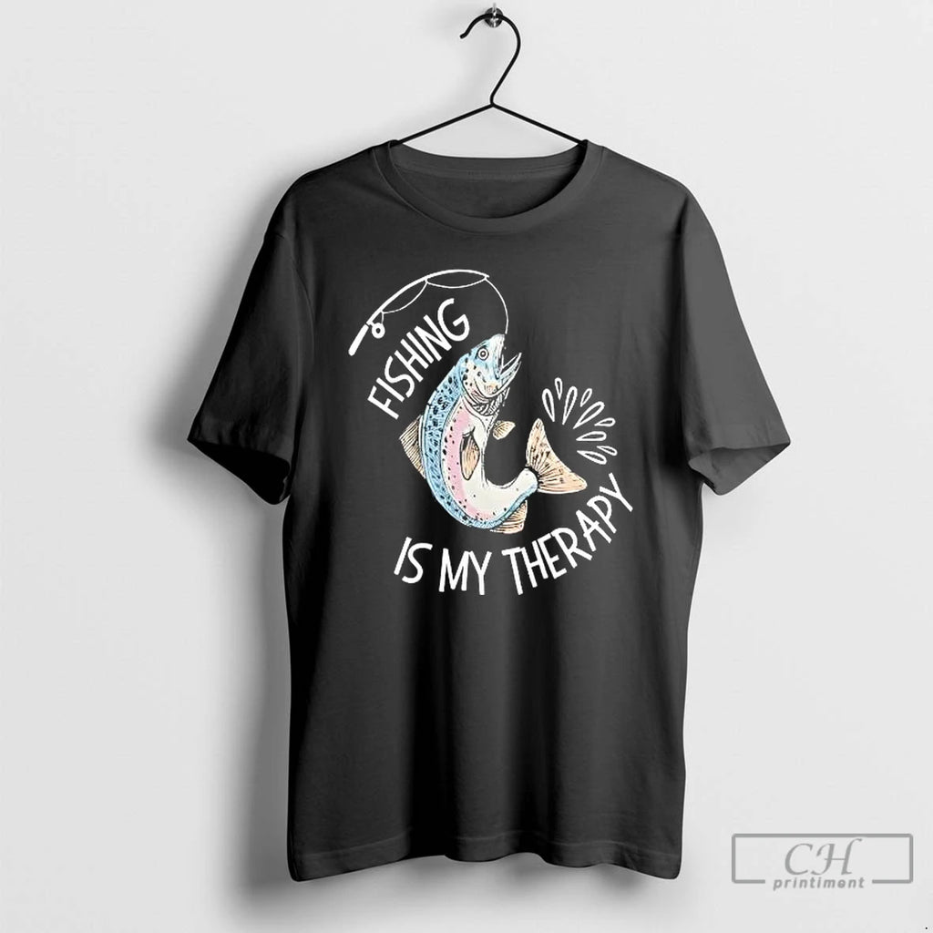 Premium Fishing Is My Therapy Vintage