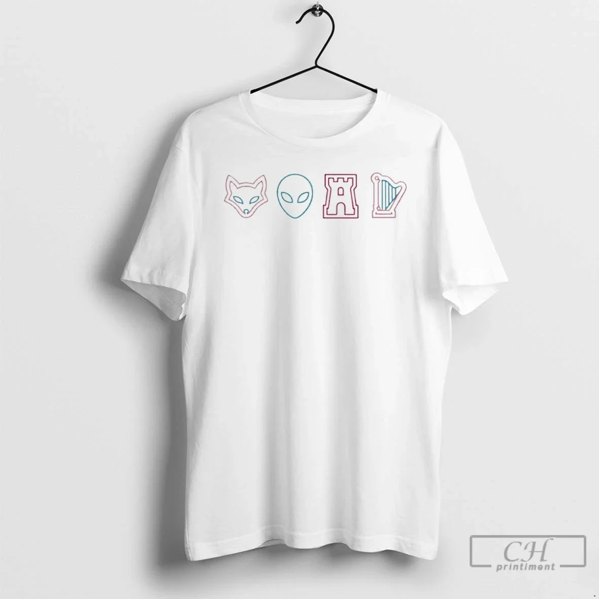 Premium Fox Alien Castle Harp Icons Design Art Spurs Basketball Unisex , , , Long Sleeve Tee