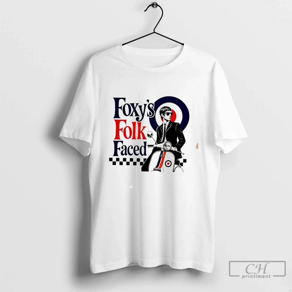 Premium Foxys Folk Faced Vintage Tee Unisex , , , Long Sleeve Tee