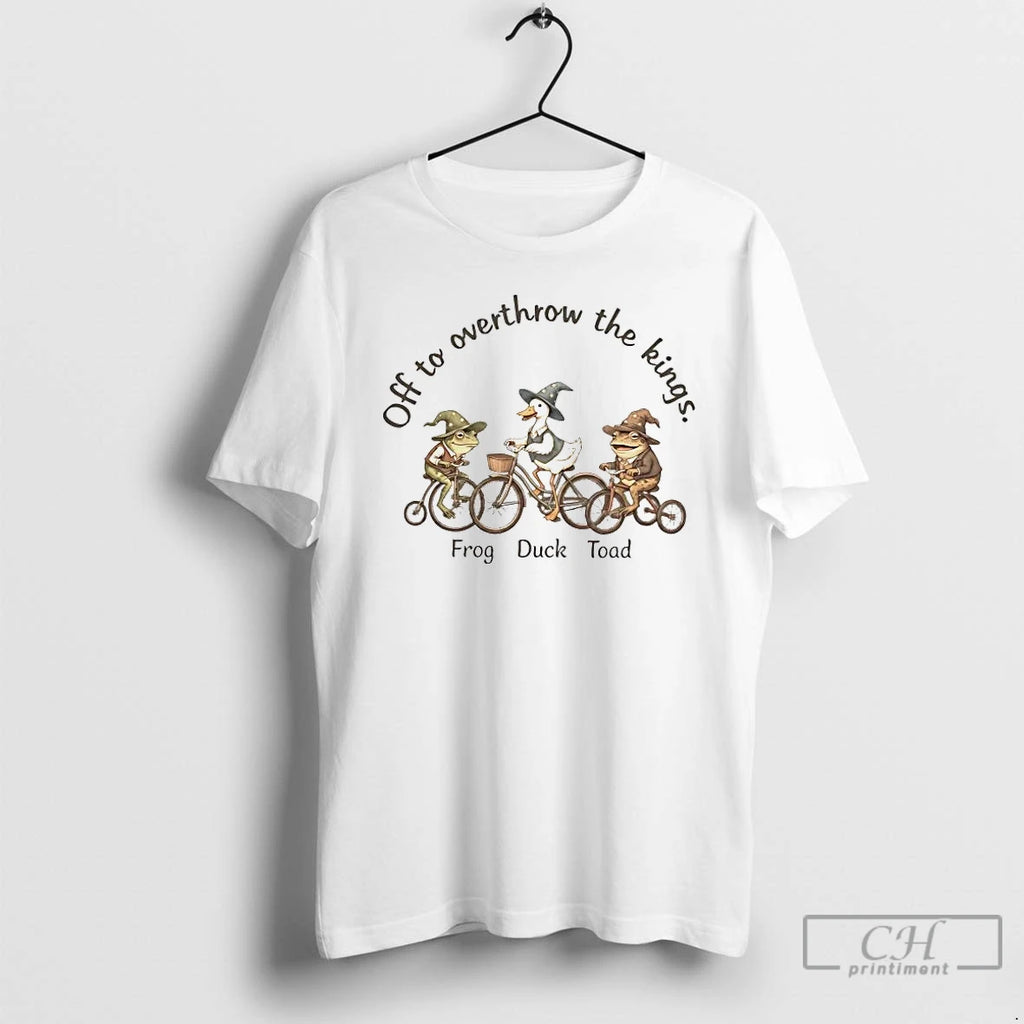 Premium Frog Duck Toad Off To Overthrow The Kings Fuck Donald Trump T Shirts Sweater