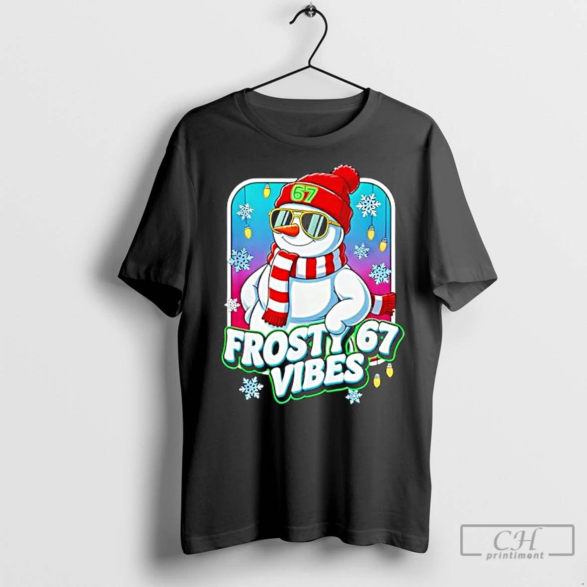 Premium Frosty Vibes 67 Snowman Christmas