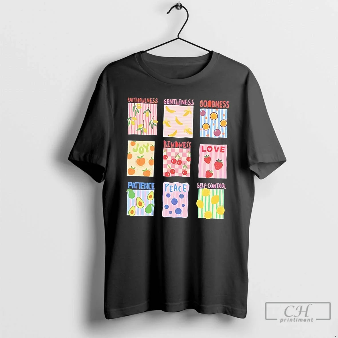 Premium Fruit Of The Spirit Illustration Tee Unisex , , , Long Sleeve Tee