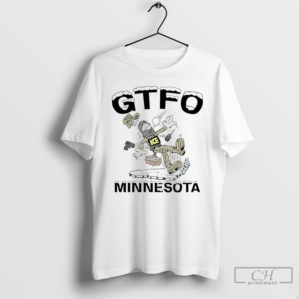 Premium Gtfo Minnesota Not Police Ice Caricature