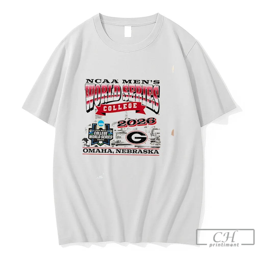 Premium Georgia Baseball 2026 Mens College World Series Skyline Tee Unisex , , , Long Sleeve Tee