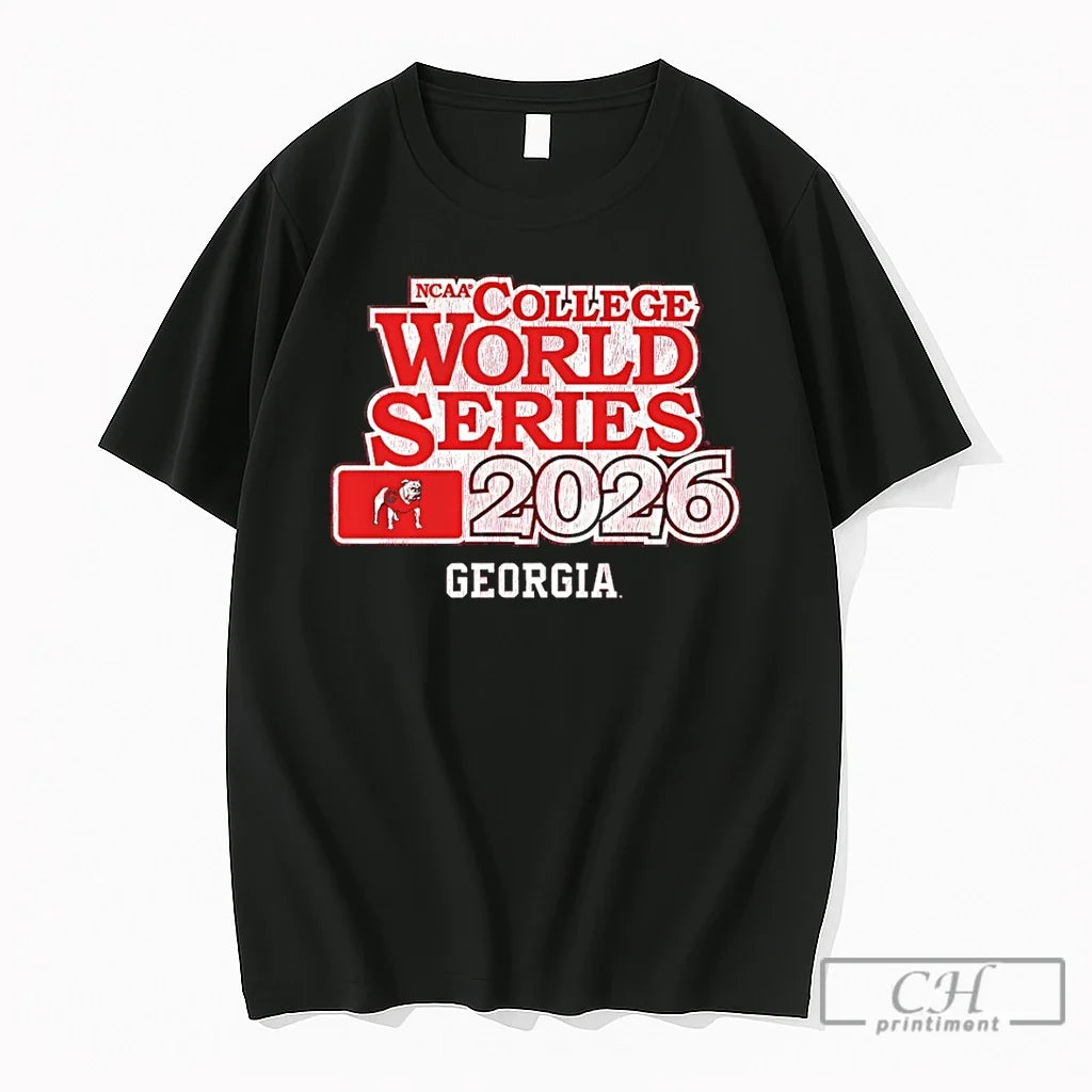Premium Georgia Bulldogs Baseball 2026 Ncaa College World Series Unisex , , , Long Sleeve Tee