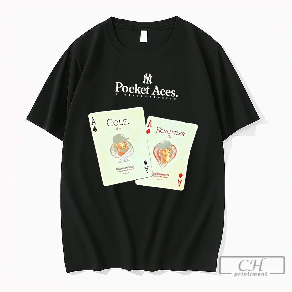 Premium Gerrit Cole Cam Schlittler New York Yankees Baseball Pocket Aces Fireside Yankees T Shirts