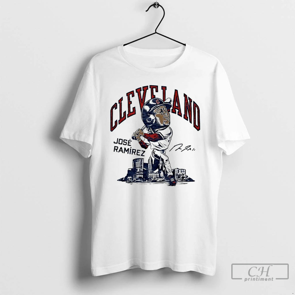Premium Guardians Jose Ramirez Slugger Swing Signature Caricature