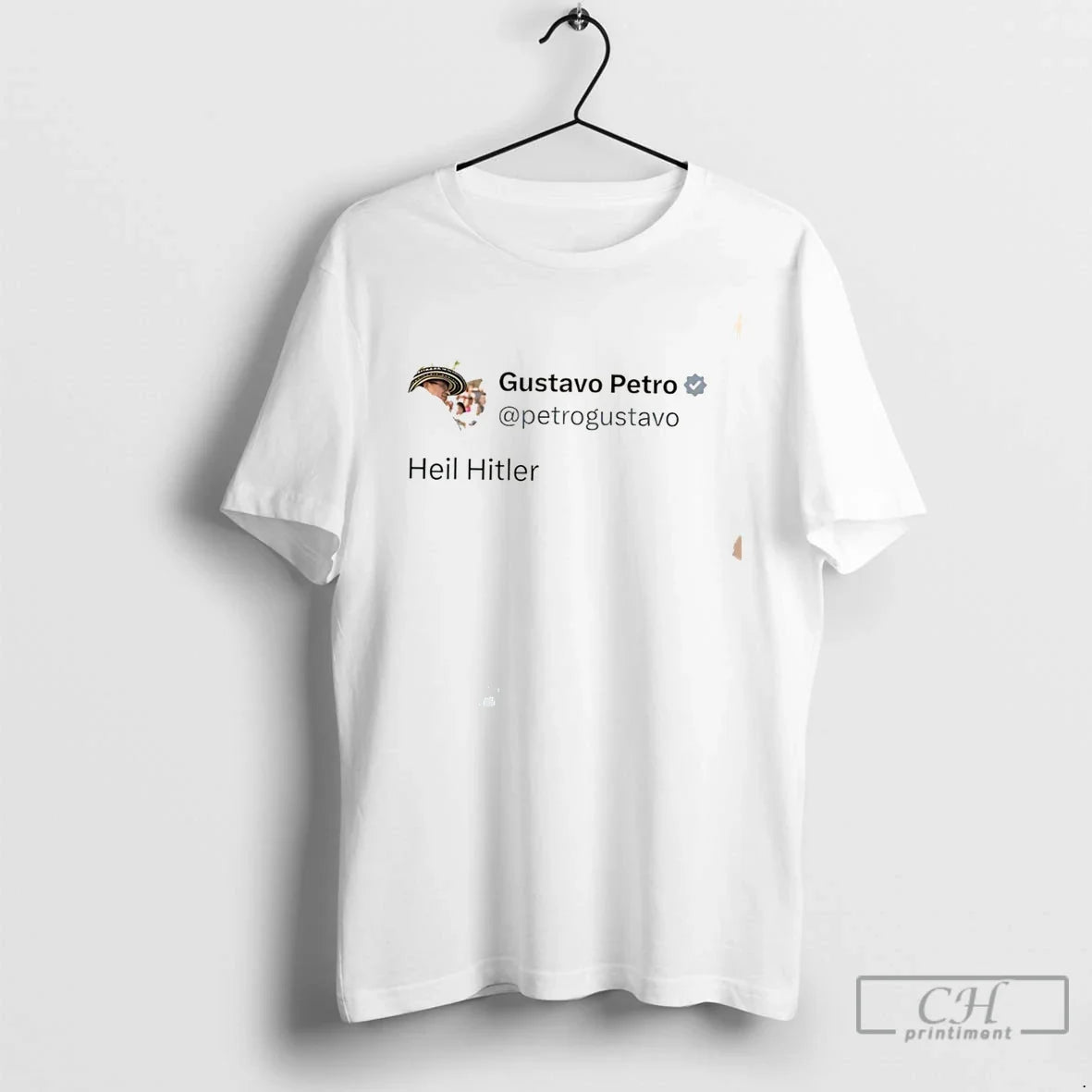 Premium Gustavo Petro Heil Hitler X Post Tee Unisex , , , Long Sleeve Tee