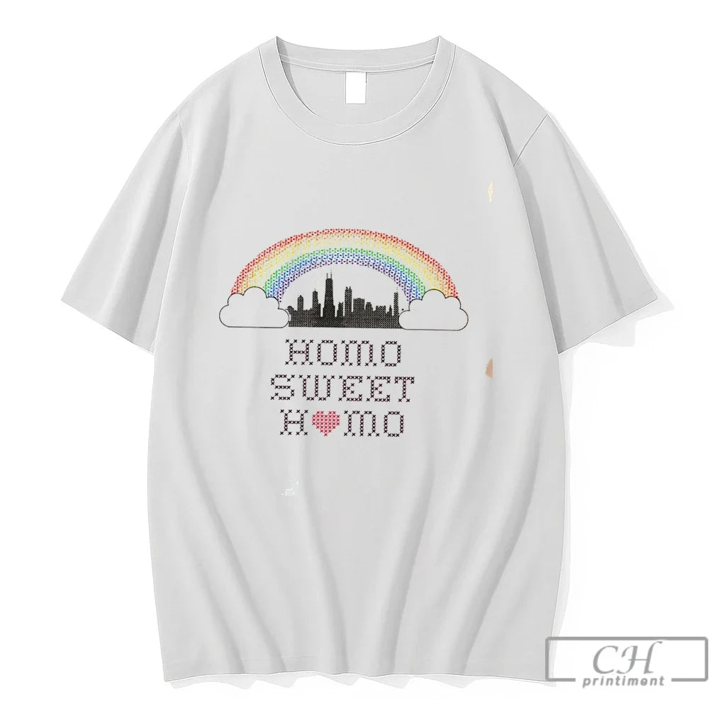 Premium Homo Sweet Homo Pride Rainbow Skyline Tee Unisex , , , Long Sleeve Tee