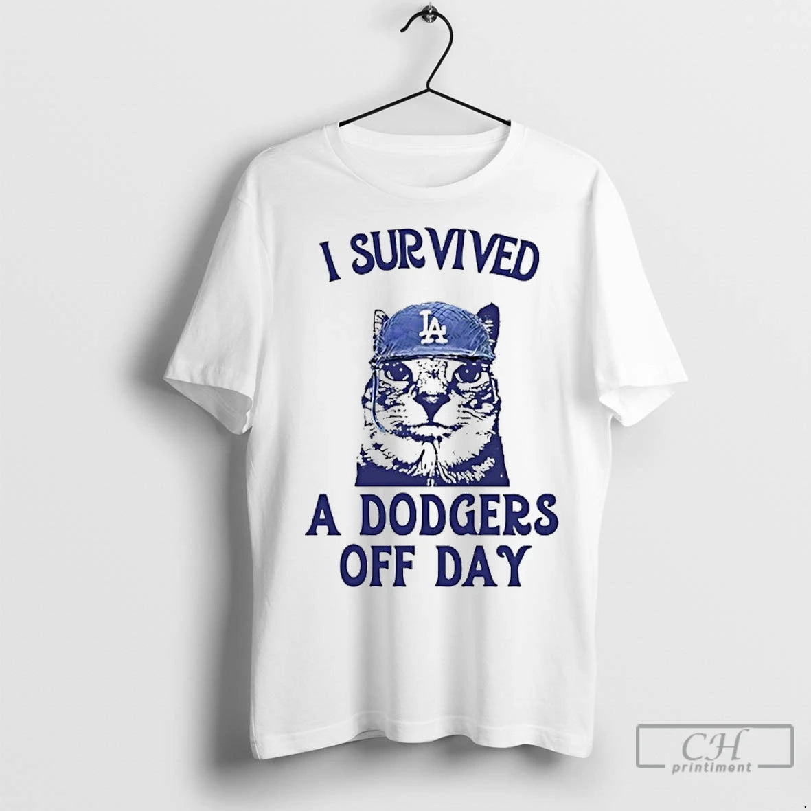 Premium I Survived A Dodgers Off Day Cat Meme
