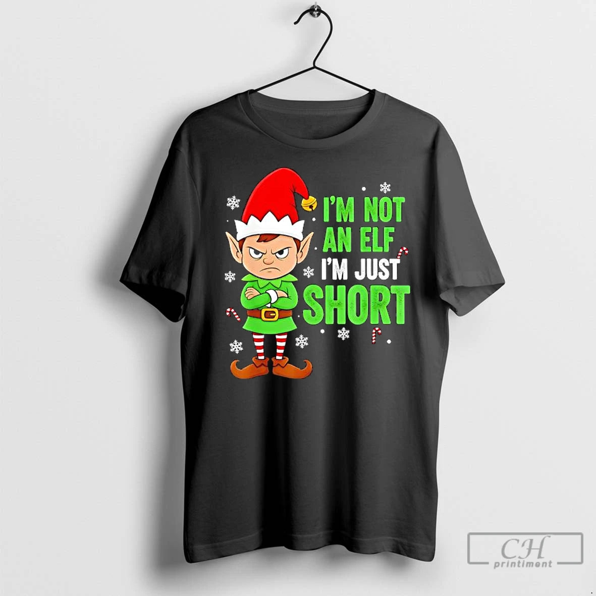 Premium Im Just Short Funny Elf Christmas