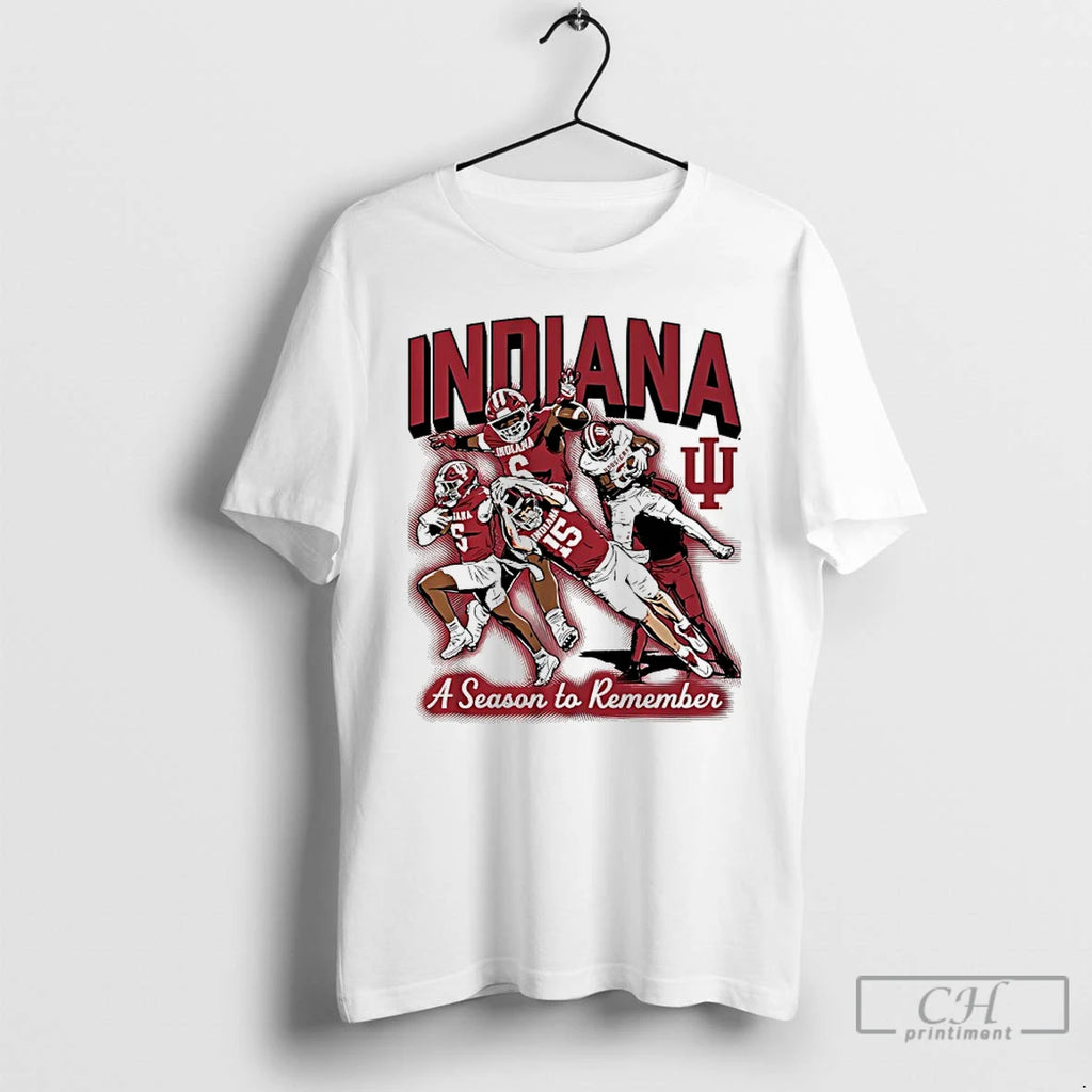 Premium Indiana A Season To Remember Hoosiers Football Player Graphic
