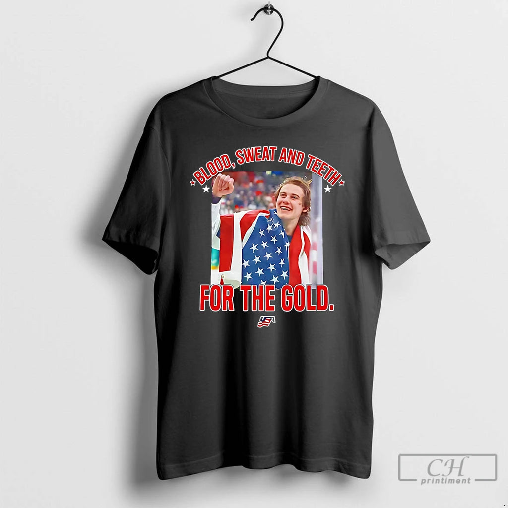 Premium Jack Hughes Blood Sweat And Teeth For The Gold