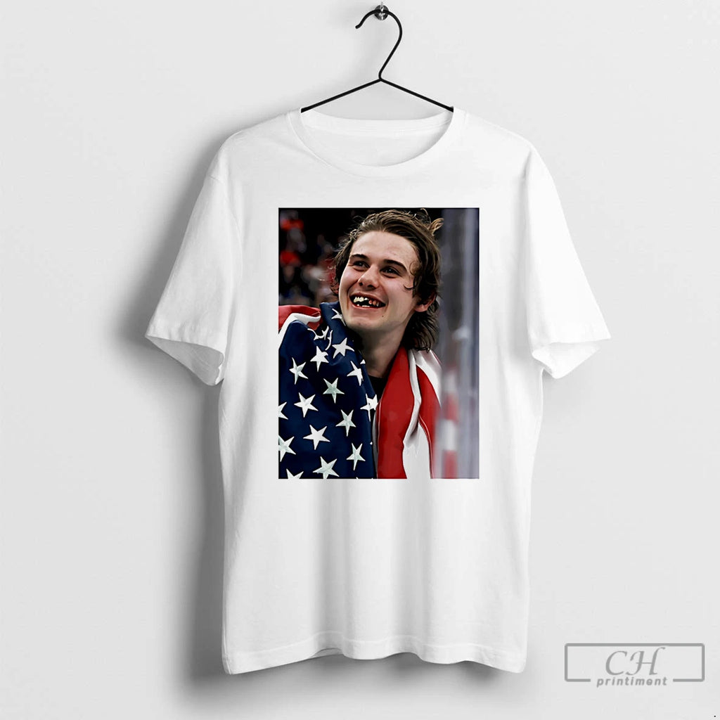 Premium Jack Hughes Teeth Usa Mens Hockey Champions