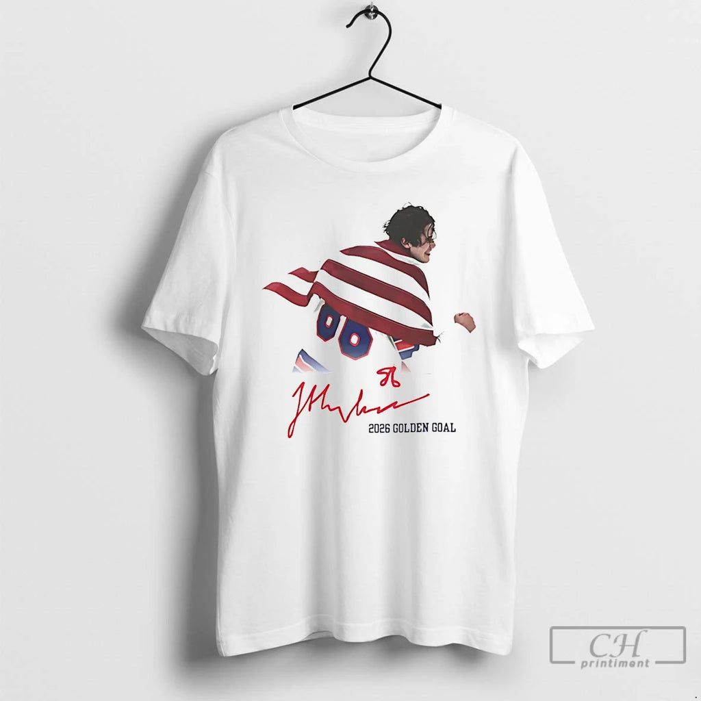 Premium Jack Hughes Usa Hockey Golden Goal 2026 Hockey Signature