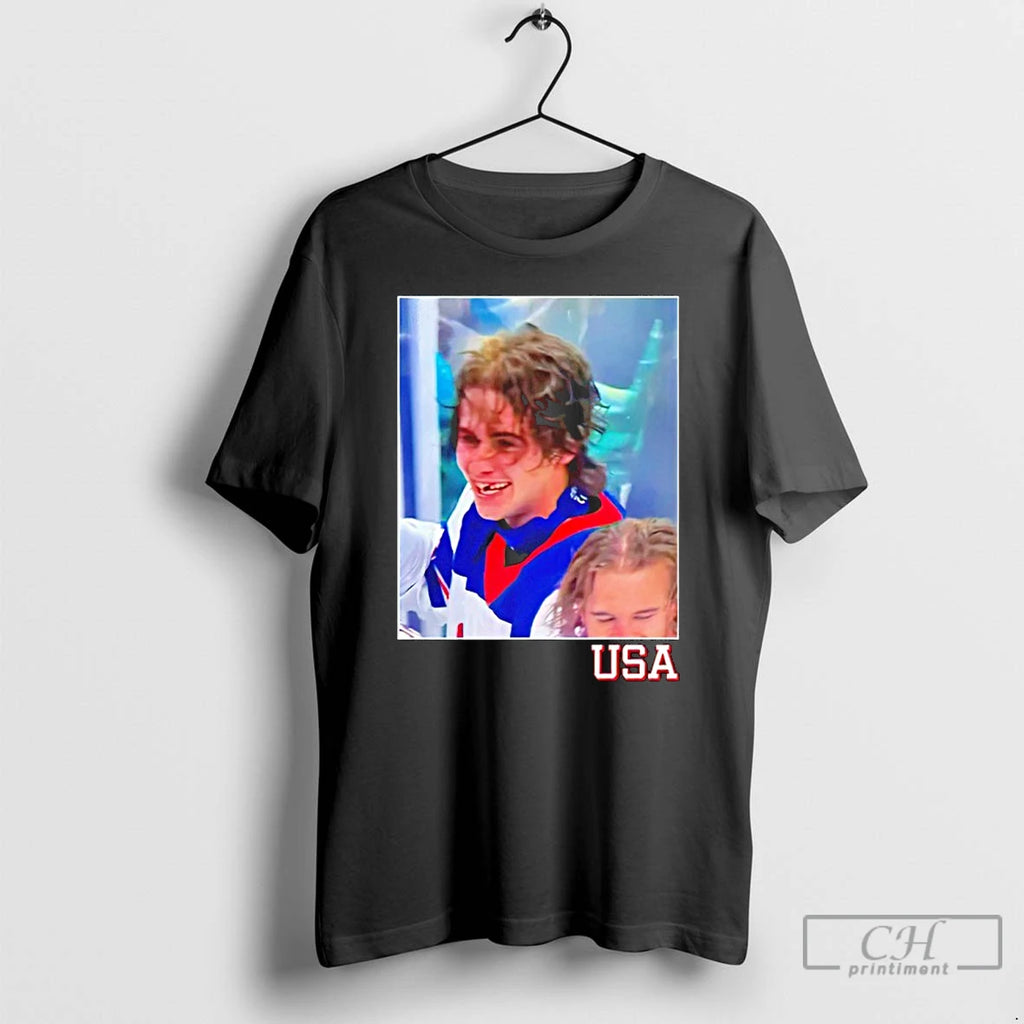 Premium Jack Hughes Usa Team Hockey Photo