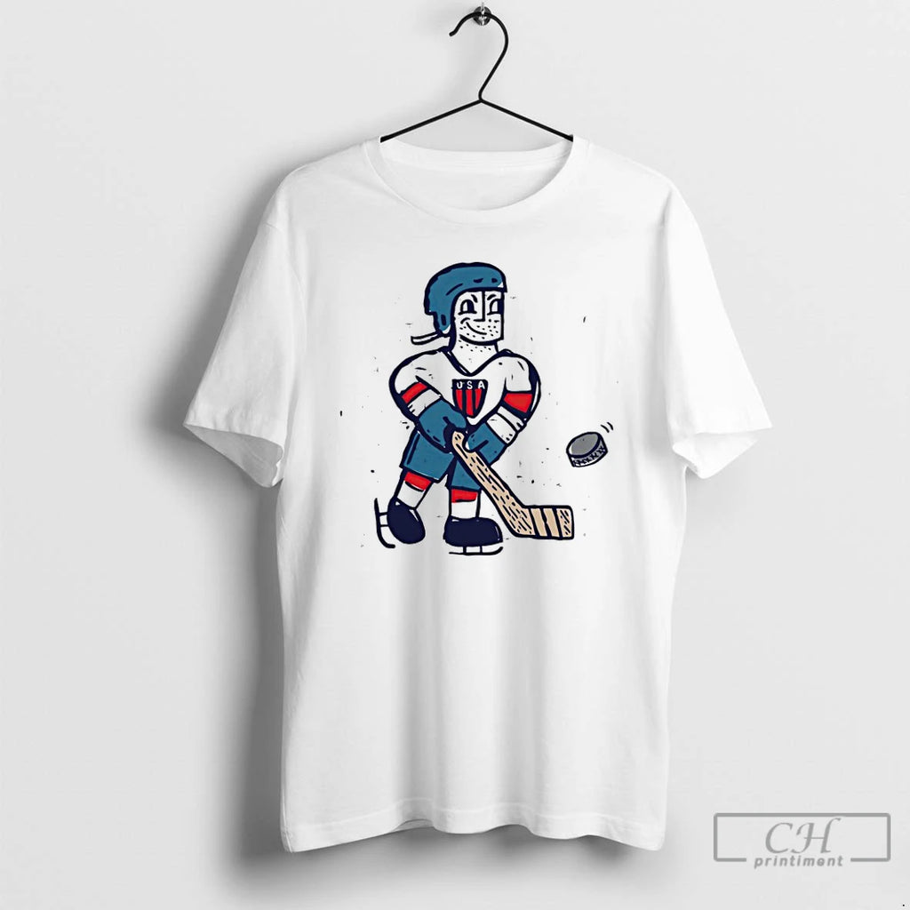 Premium Jack Hughes Usa Team Hockey Win Gold Pixel Art