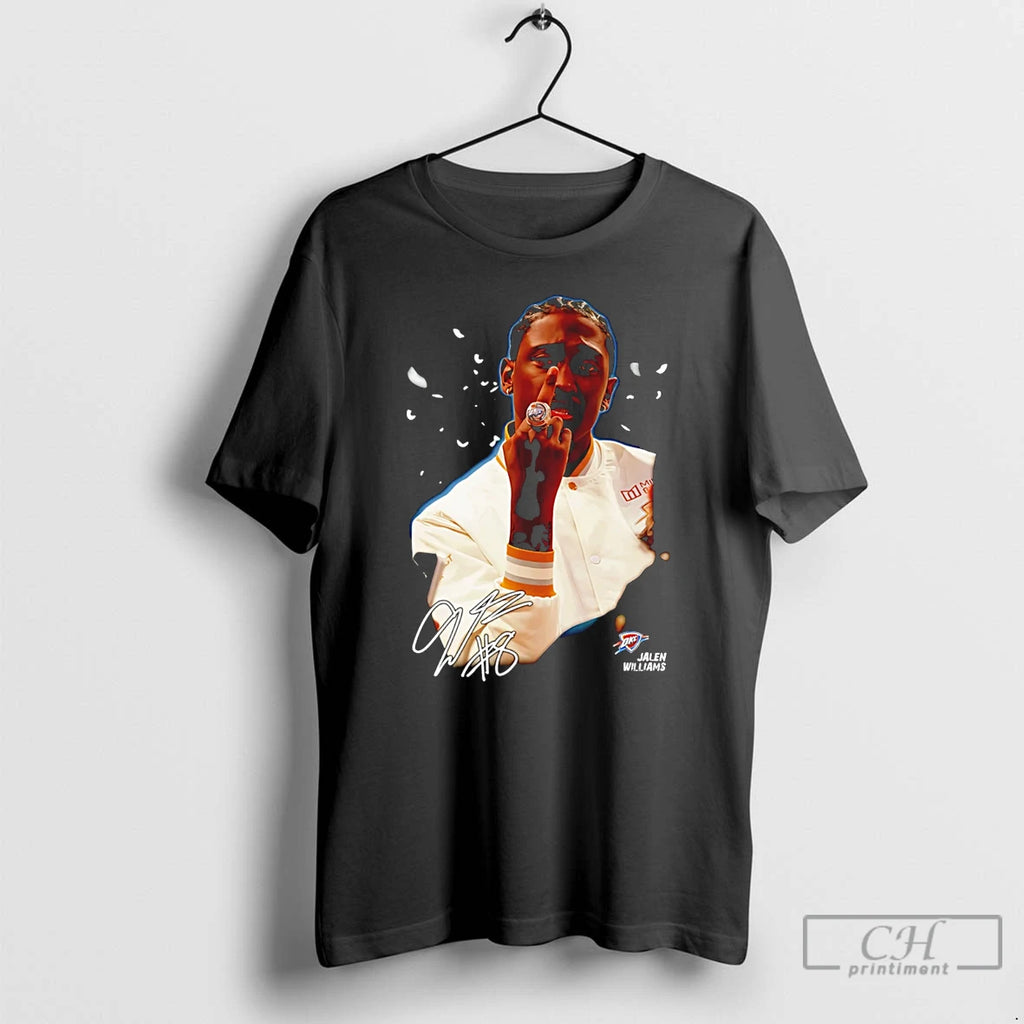 Premium Jalen Williams Okc Thunders Middle Finger Signature