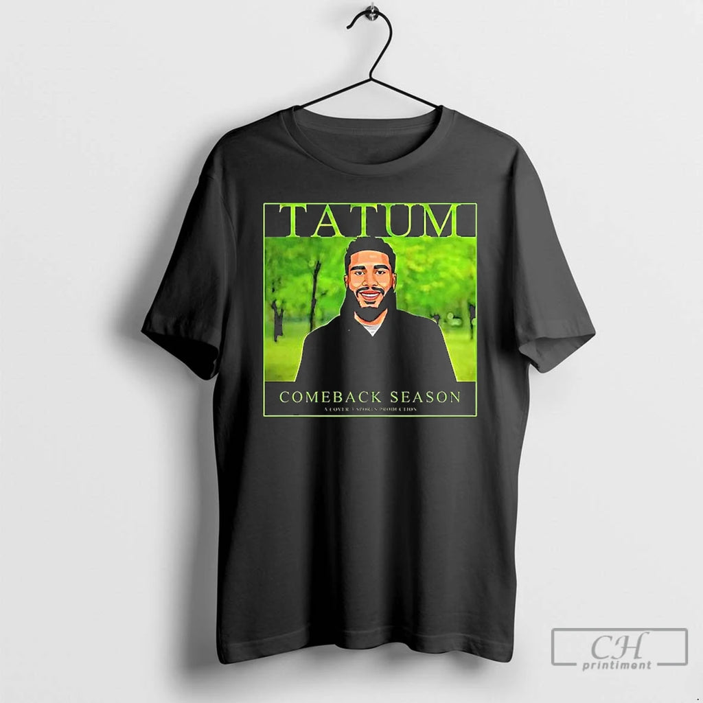 Premium Jayson Tatum Boston Celtics Nba Comeback Season A Cover 3 Sports Production T Shirts