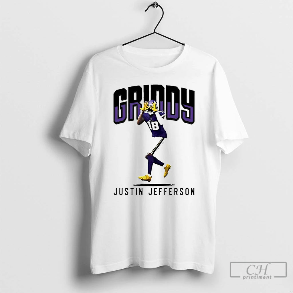 Premium Justin Jefferson Griddy Signature Graphic