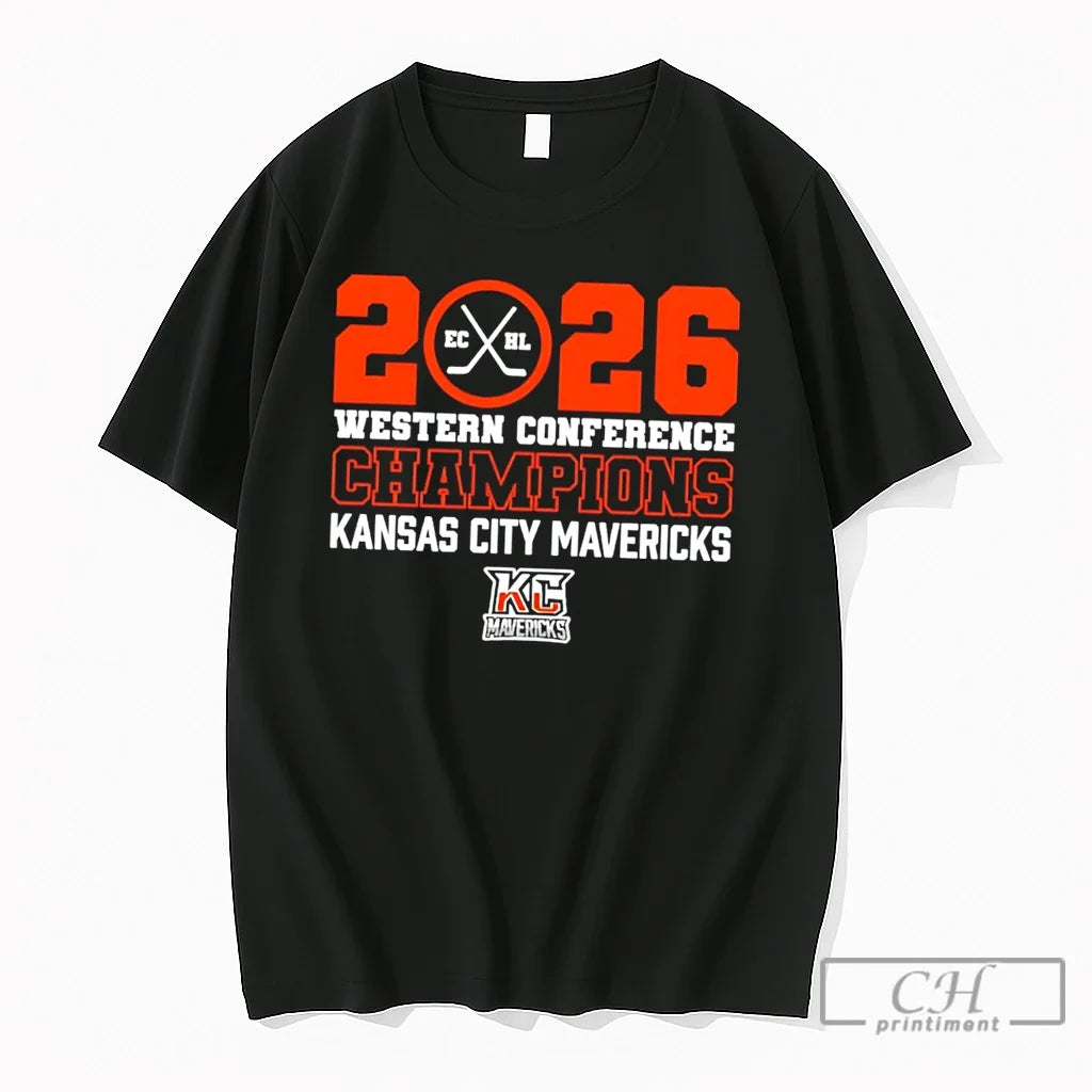 Premium Kansas City Mavericks 2026 Western Conference Champions Tee Unisex , , , Long Sleeve Tee