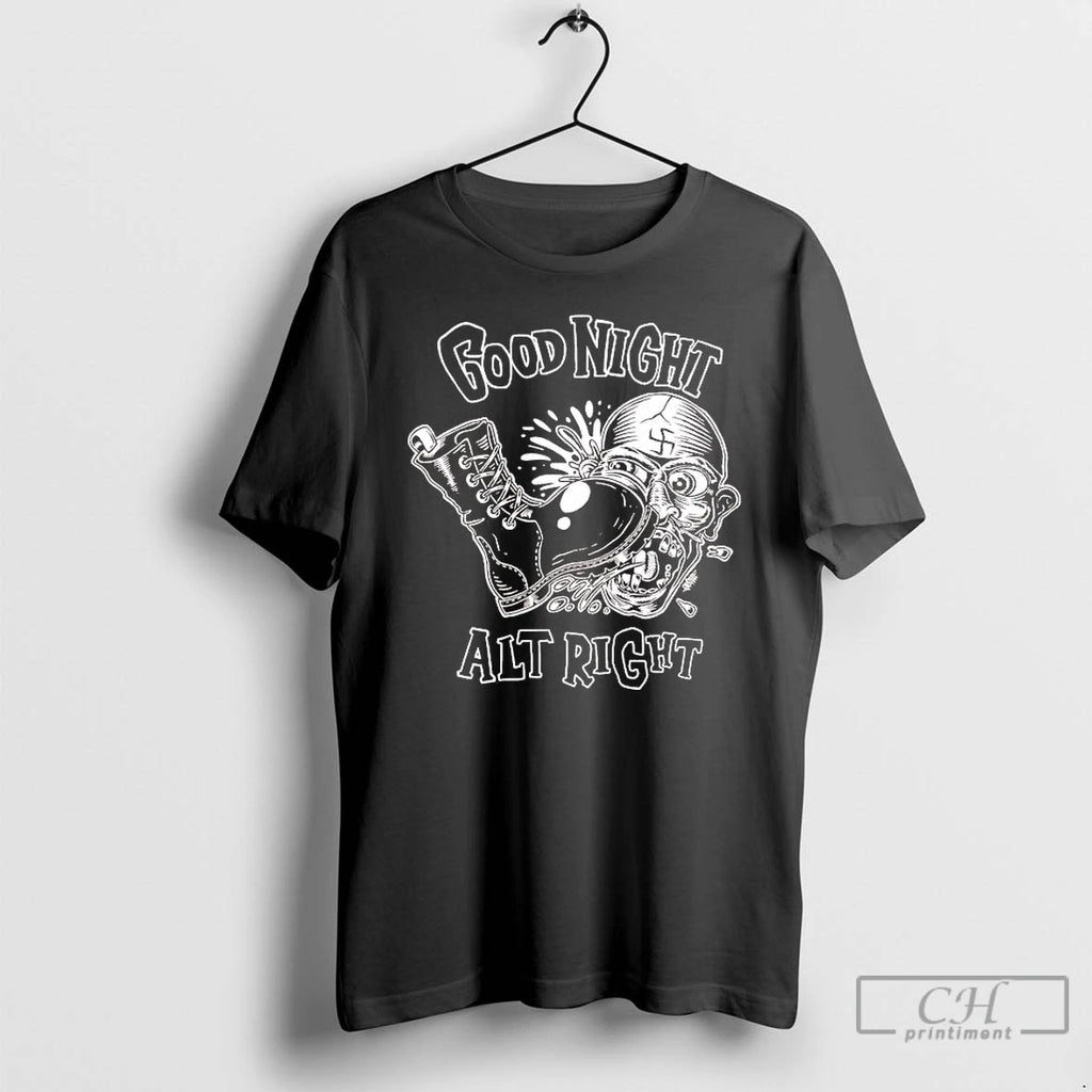 Premium Kick Nazi Skull Good Night Alt Right