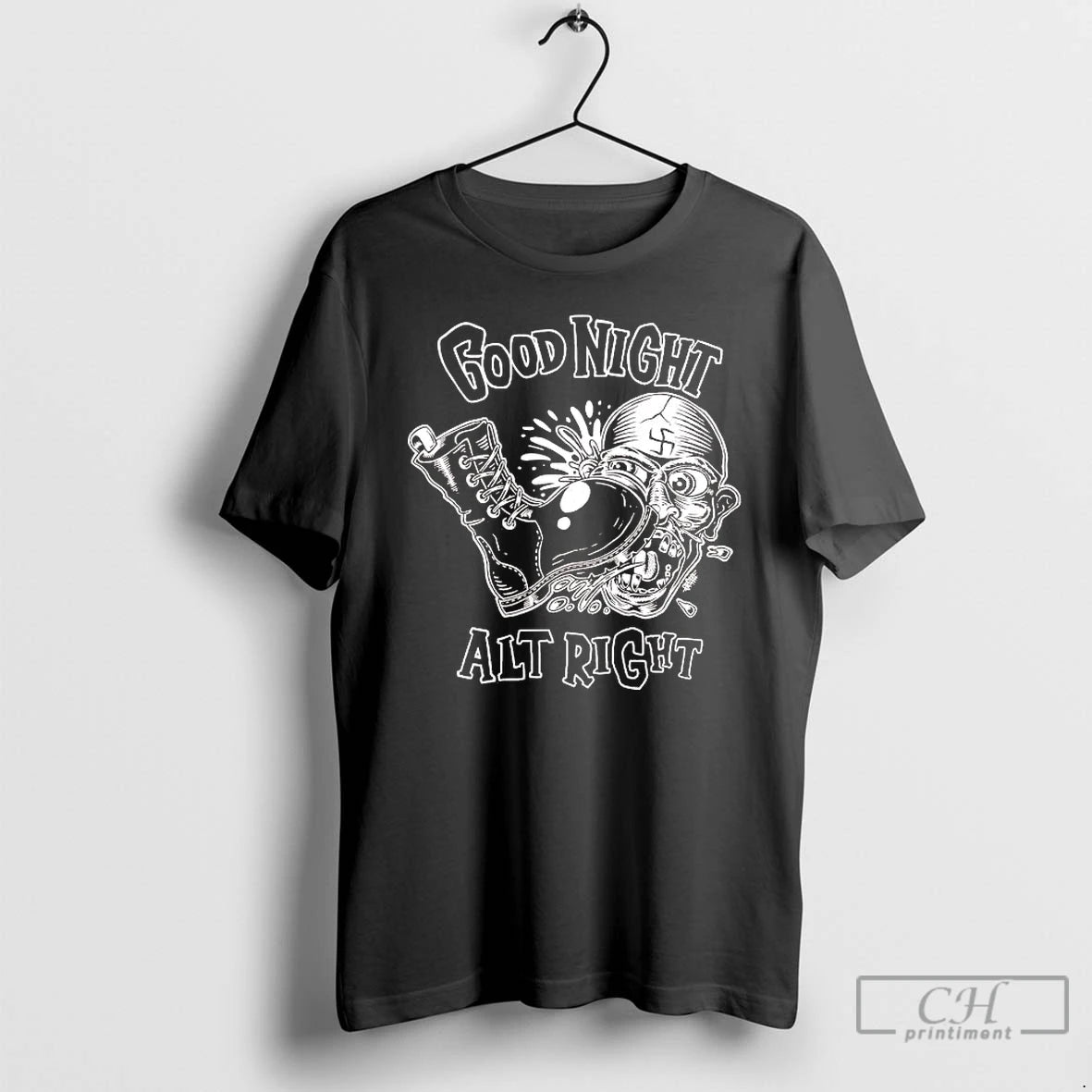Premium Kick Nazi Skull Good Night Alt Right