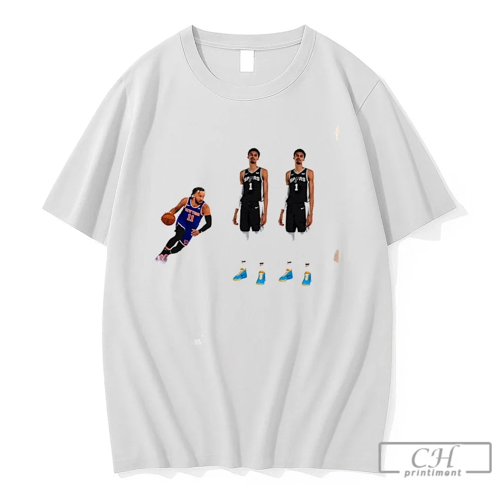 Premium Knicks In 9 11 Jalen Brunson And Victor Wembanyama Tee Unisex , , , Long Sleeve Tee