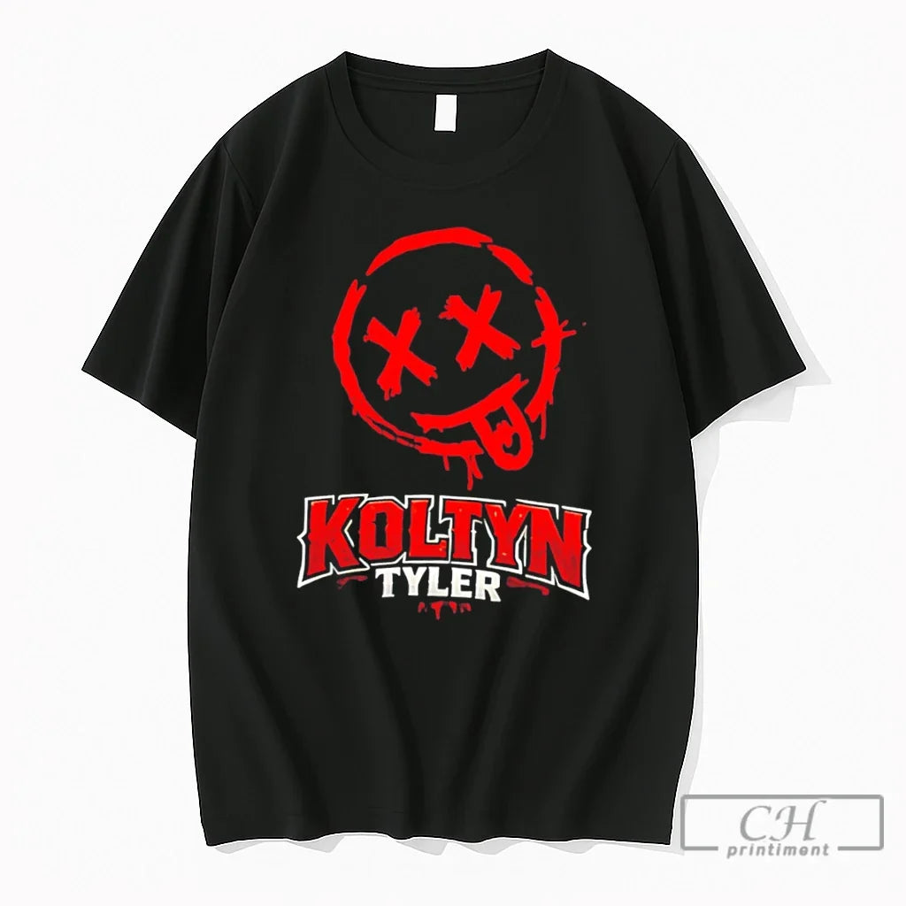 Premium Koltyn Tyler Smiley Face Graphic Tee Unisex , , , Long Sleeve Tee