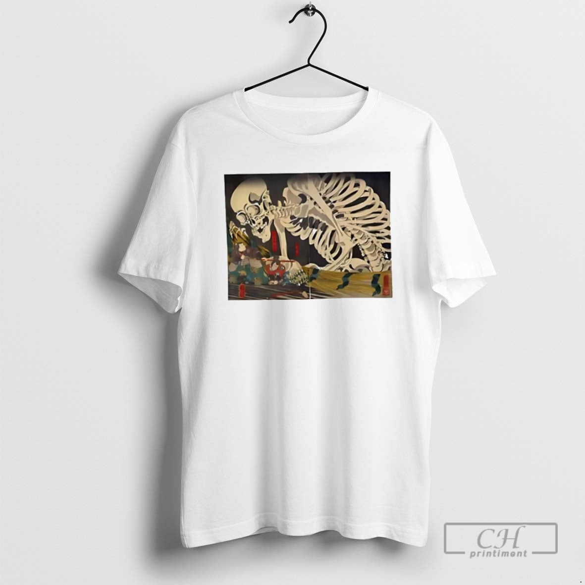 Premium Kuniyoshis Giant Skeleton Picture Shirt Sweater