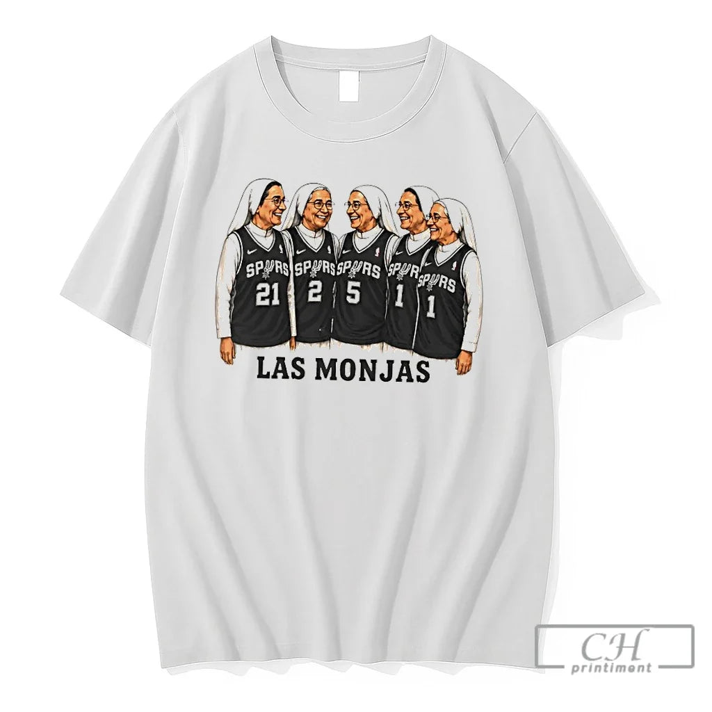 Premium Las Monjas Vintage Nun Spurs Basketball Nba Unisex , , , Long Sleeve Tee