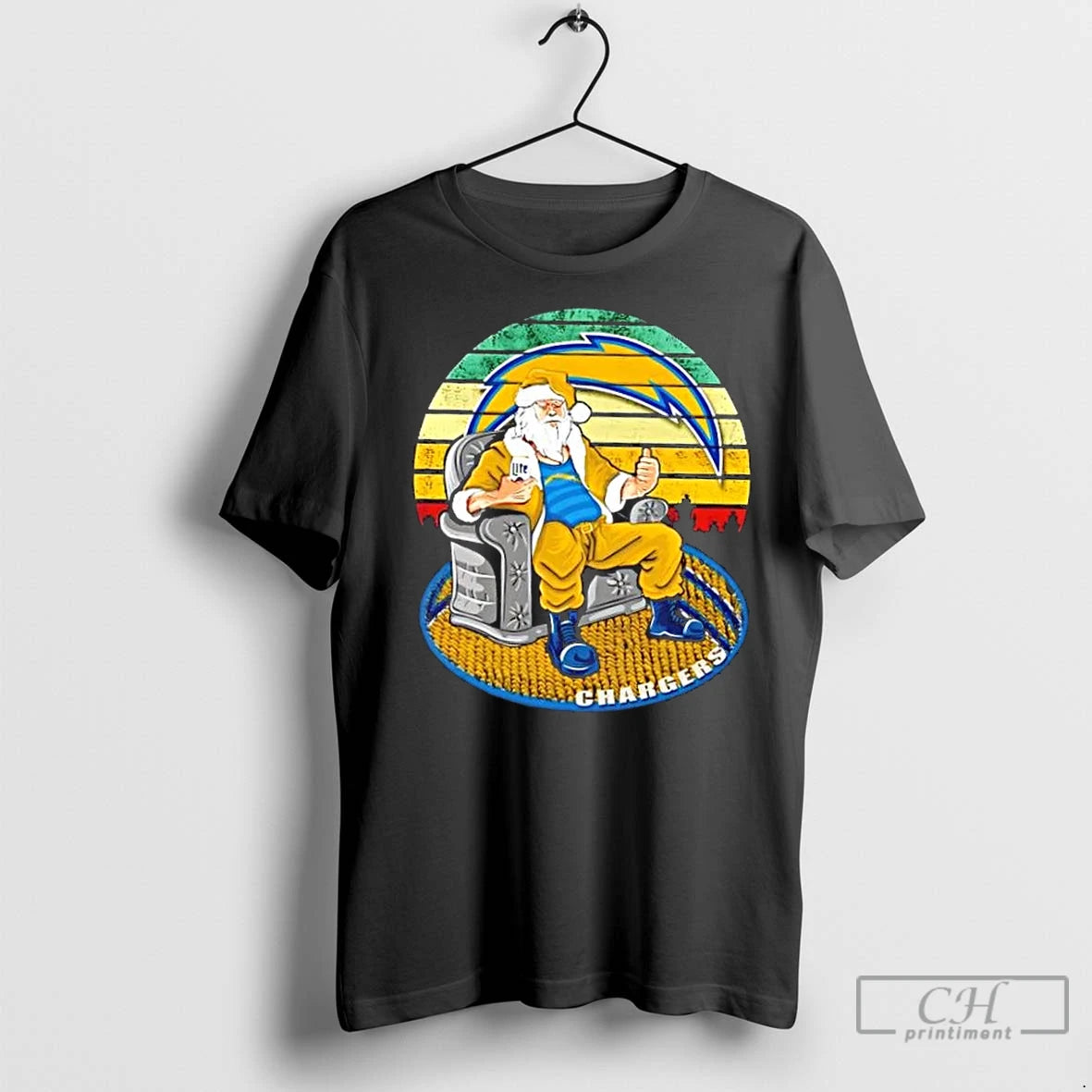 Premium Los Angeles Chargers X Santa Claus Christmas Vintage